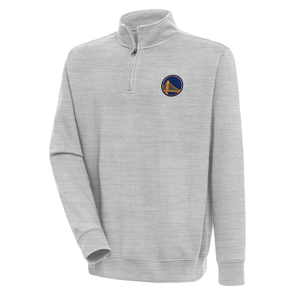 NBA - Golden State Warriors Antigua Victory Quarter-Zip Pullover Top - Heather Gray