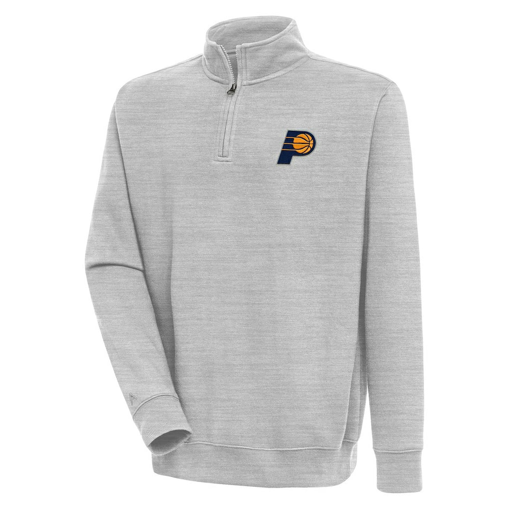 NBA - Indiana Pacers Antigua Victory Quarter-Zip Pullover Top - Heather Gray