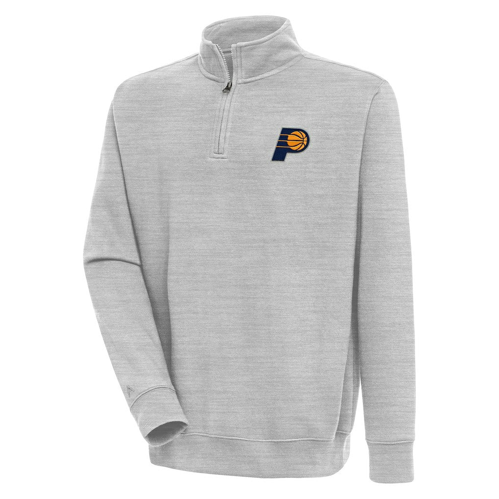 NBA - Indiana Pacers Antigua Victory Quarter-Zip Pullover Top - Heather Gray