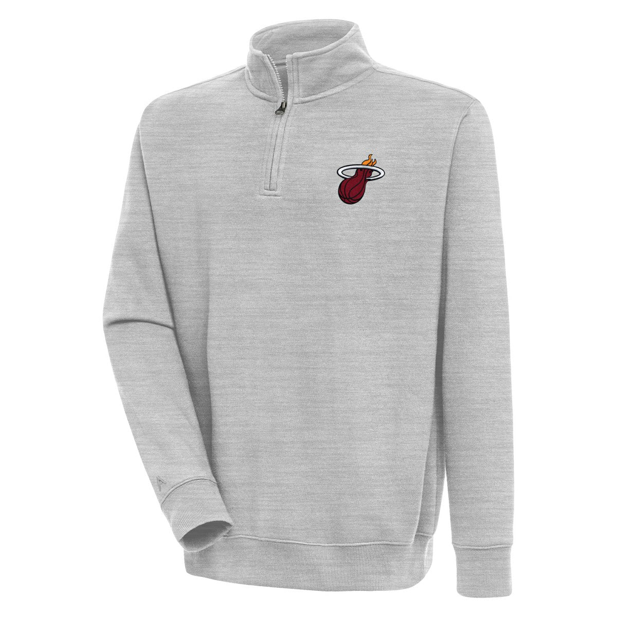 NBA - Miami Heat Antigua Victory Quarter-Zip Pullover Top - Heather Gray