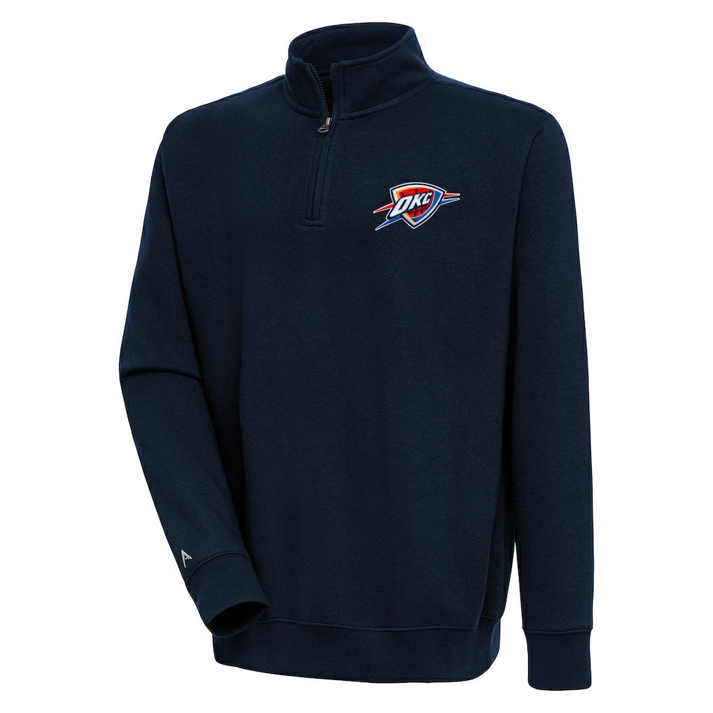 NBA - Oklahoma City Thunder Antigua Victory Quarter-Zip Pullover Top - Navy