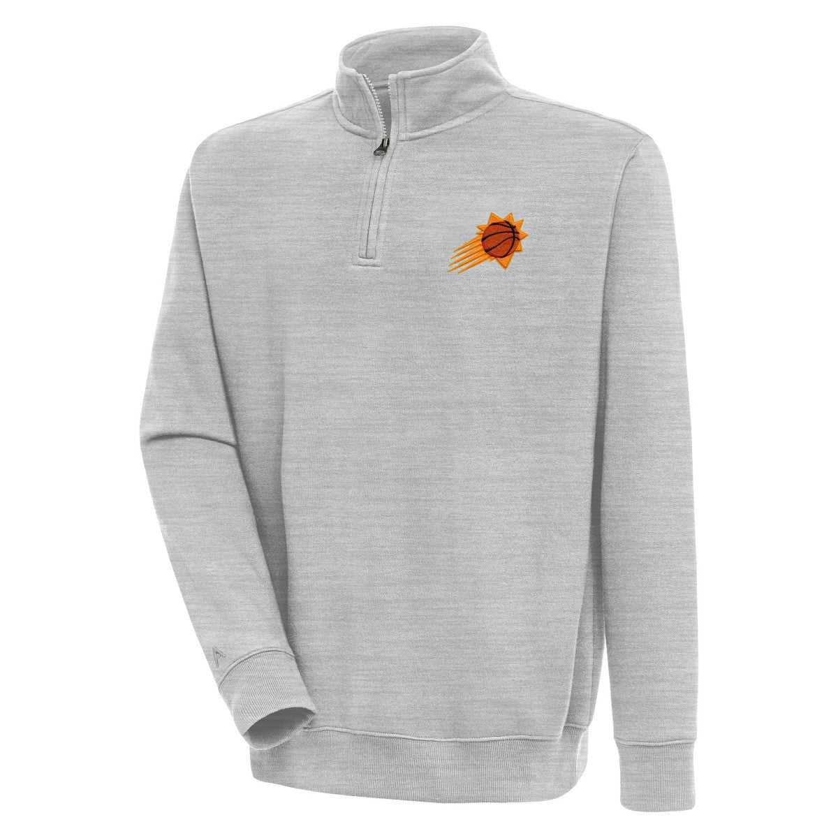 NBA - Phoenix Suns Antigua Victory Quarter-Zip Pullover Top - Heather Gray