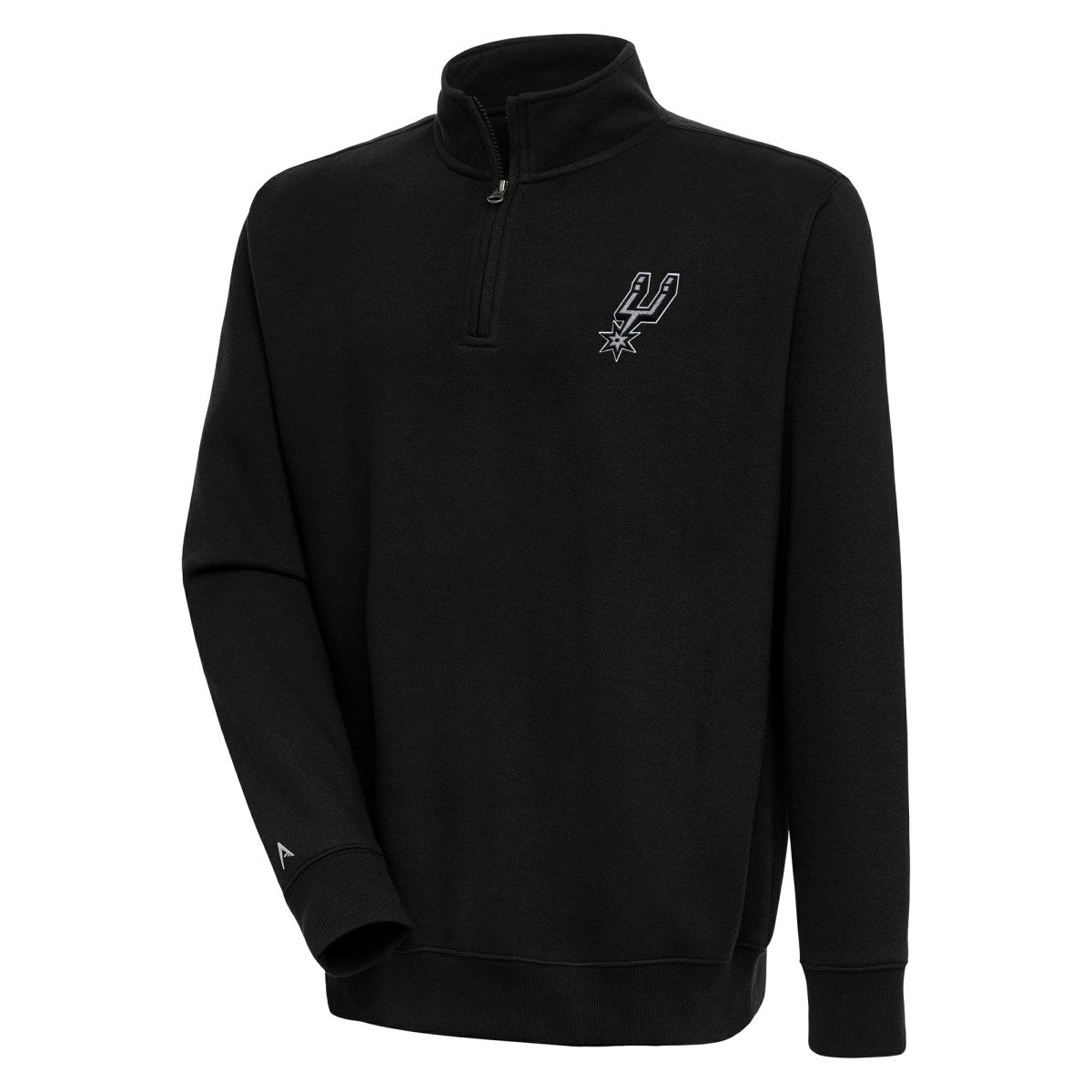 NBA - San Antonio Spurs Antigua Victory Quarter-Zip Pullover Top - Black
