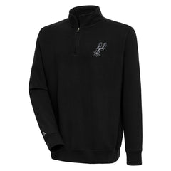 NBA - San Antonio Spurs Antigua Victory Quarter-Zip Pullover Top - Black