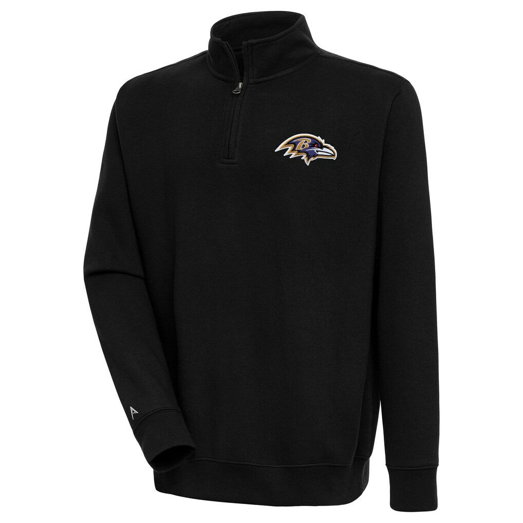 Baltimore Ravens Antigua Victory Quarter-Zip Pullover Top Black - NFL
