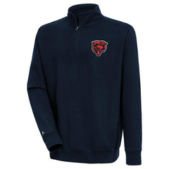 Chicago Bears Antigua Victory Quarter-Zip Pullover Top Navy - NFL