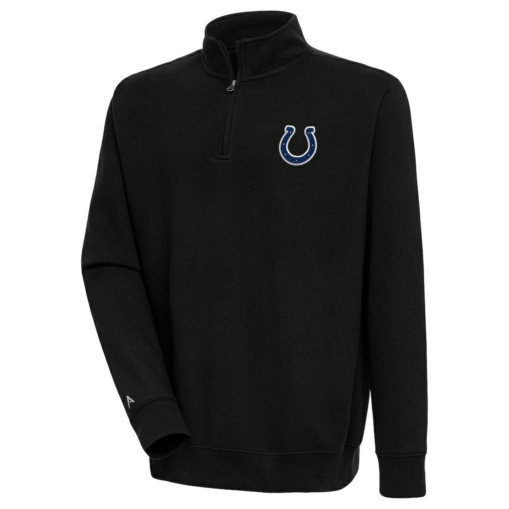 Indianapolis Colts Antigua Victory Quarter-Zip Pullover Top Black - NFL