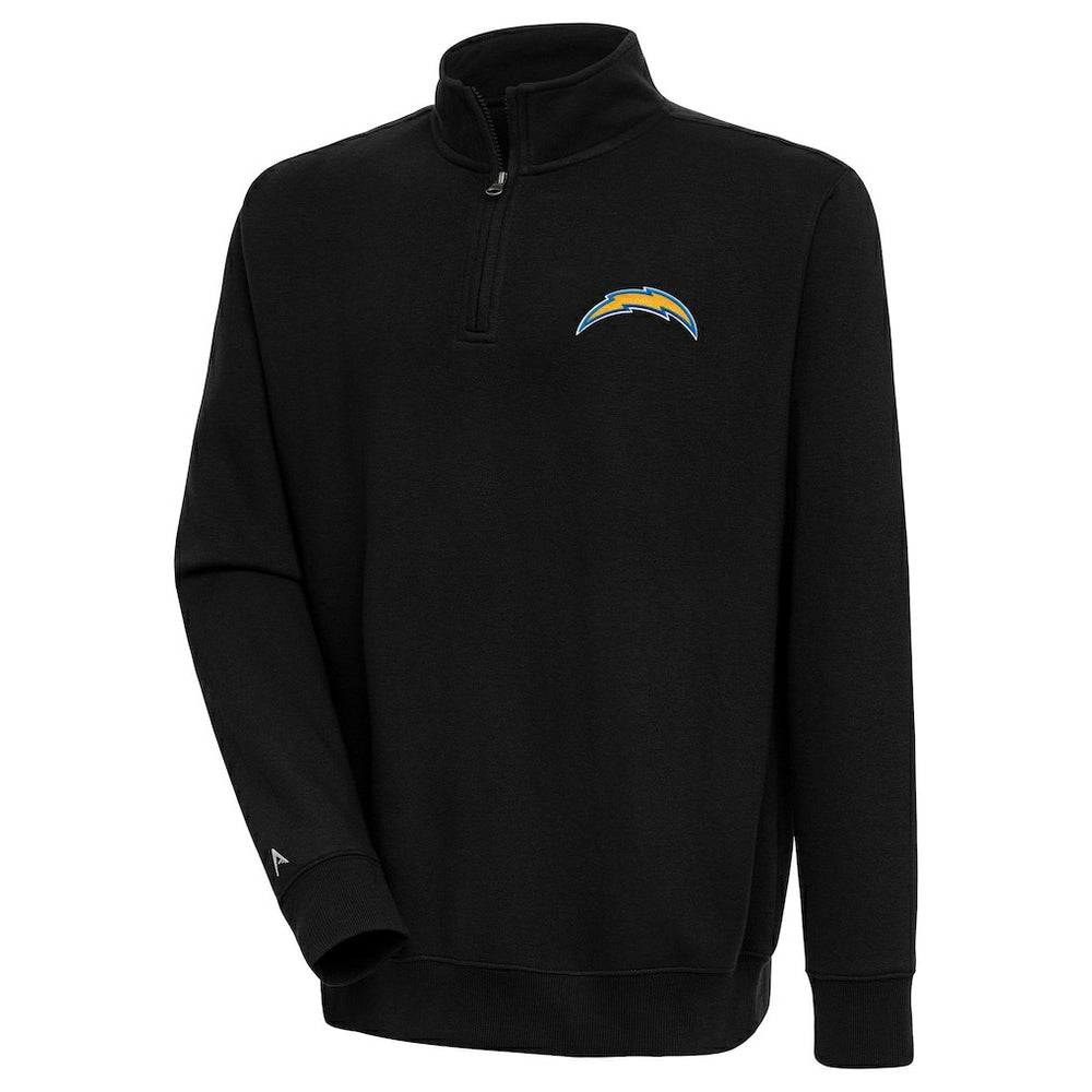 Los Angeles Chargers Antigua Victory Quarter-Zip Pullover Top Black - NFL