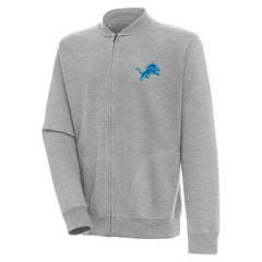 Detroit Lions Antigua Victory Full-Zip Jacket Heather Gray - NFL