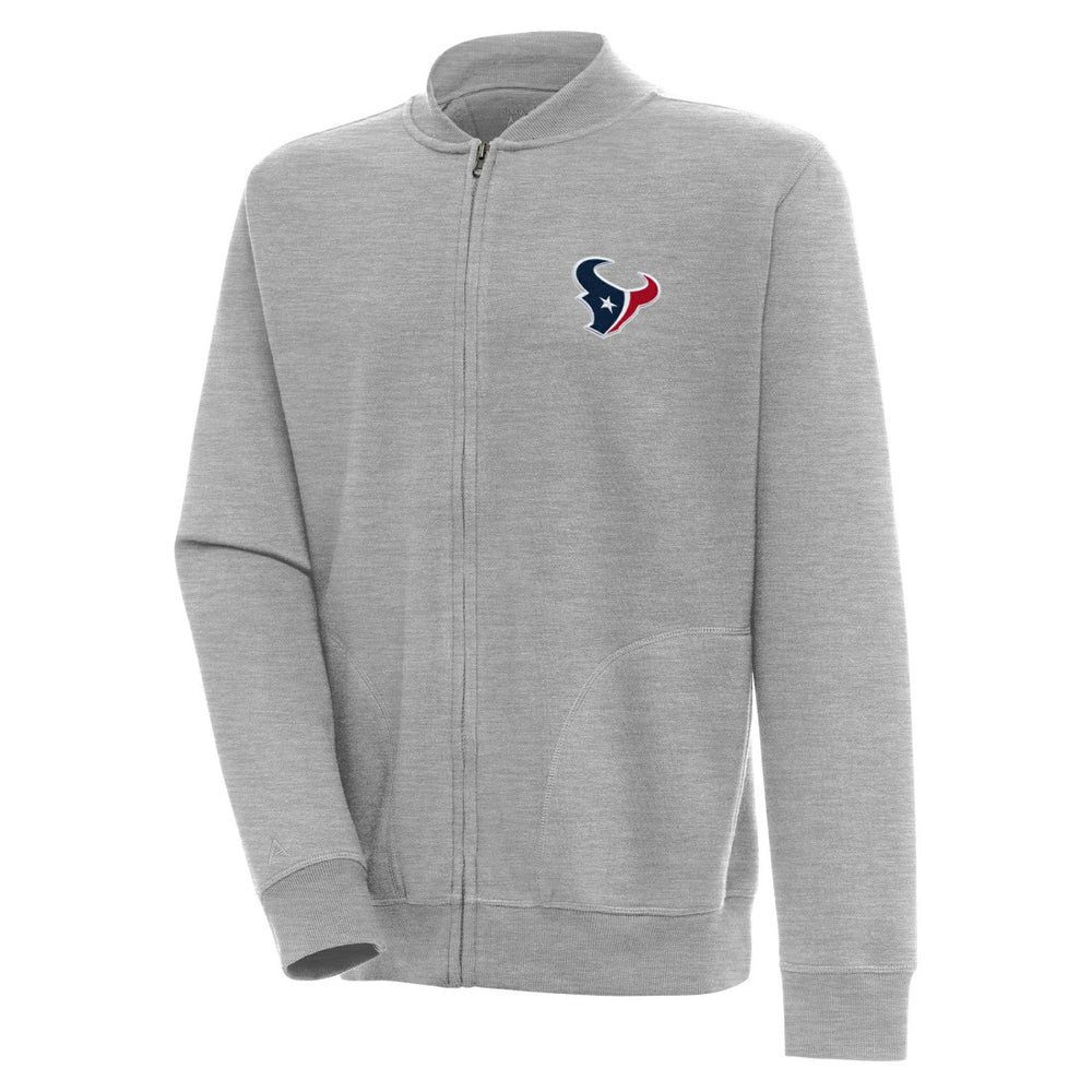 Houston Texans Antigua Victory Full-Zip Jacket Heather Gray - NFL