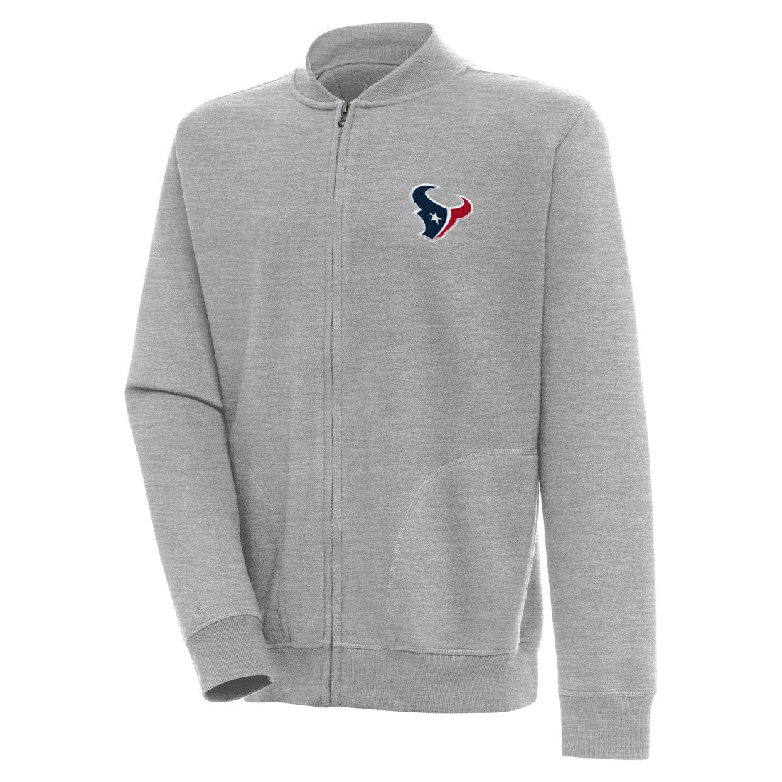 Houston Texans Antigua Victory Full-Zip Jacket Heather Gray - NFL