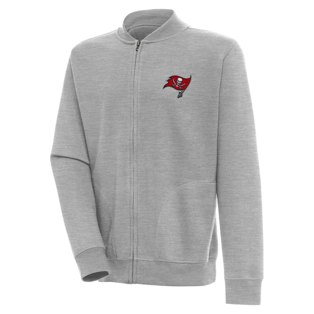 Tampa Bay Buccaneers Antigua Victory Full-Zip Jacket Heather Gray - NFL