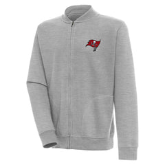 Tampa Bay Buccaneers Antigua Victory Full-Zip Jacket Heather Gray - NFL