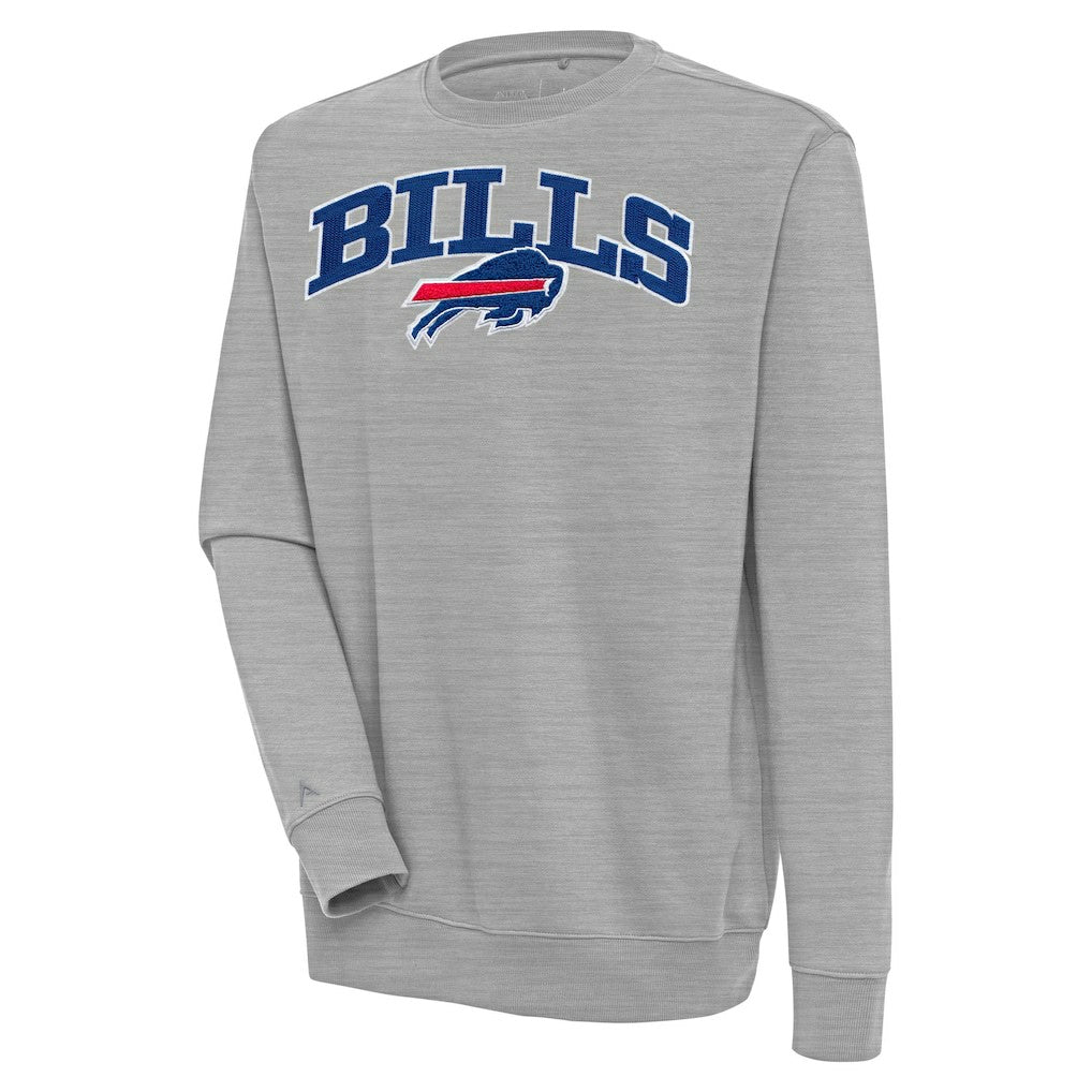 Buffalo Bills Antigua Victory Chenille Pullover Sweatshirt Heather Gray - NFL