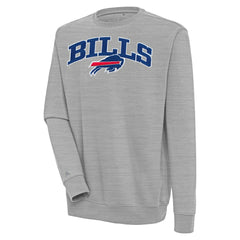 Buffalo Bills Antigua Victory Chenille Pullover Sweatshirt Heather Gray - NFL