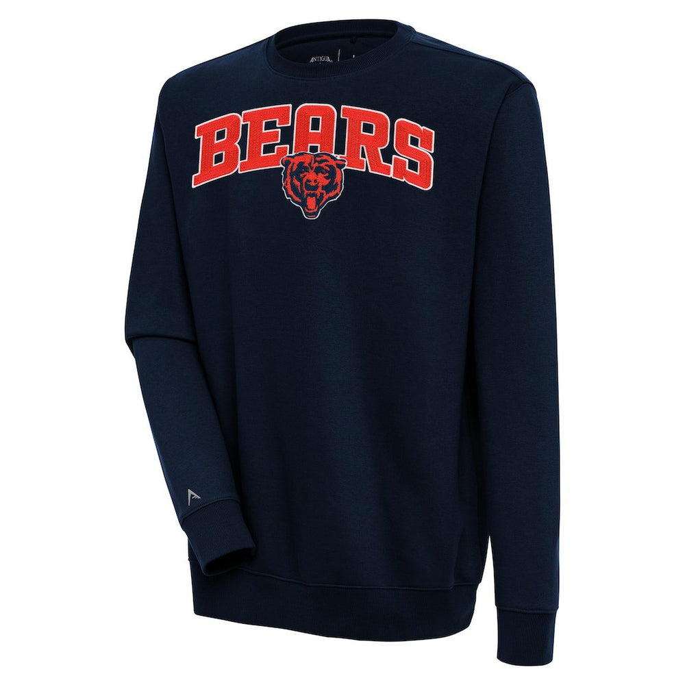 Chicago Bears Antigua Victory Chenille Pullover Sweatshirt Navy - NFL