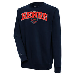 Chicago Bears Antigua Victory Chenille Pullover Sweatshirt Navy - NFL