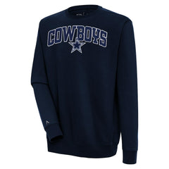 Dallas Cowboys Antigua Victory Chenille Pullover Sweatshirt Navy - NFL