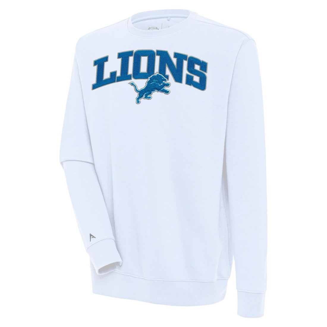 Detroit Lions Antigua Victory Chenille Pullover Sweatshirt White - NFL