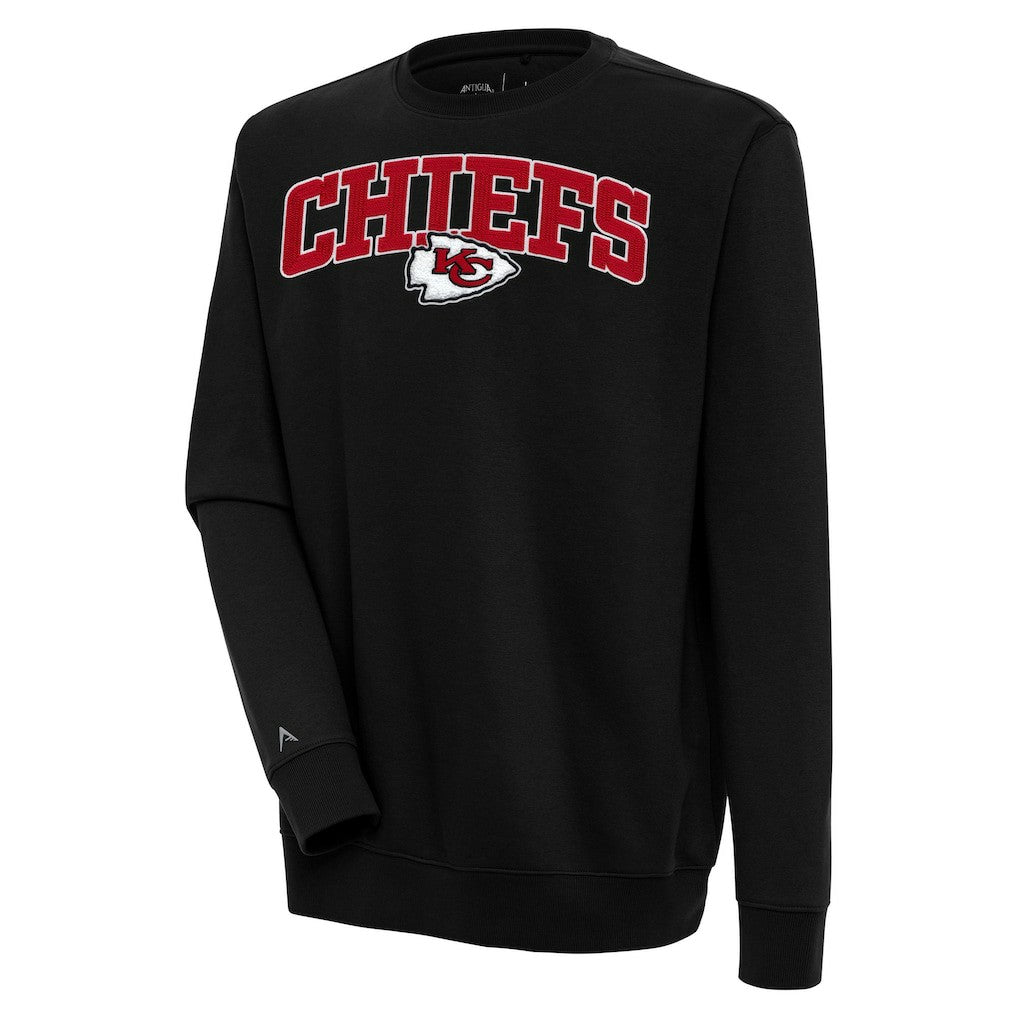 Kansas City Chiefs Antigua Victory Chenille Pullover Sweatshirt Black - NFL