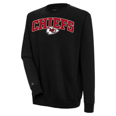 Kansas City Chiefs Antigua Victory Chenille Pullover Sweatshirt Black - NFL