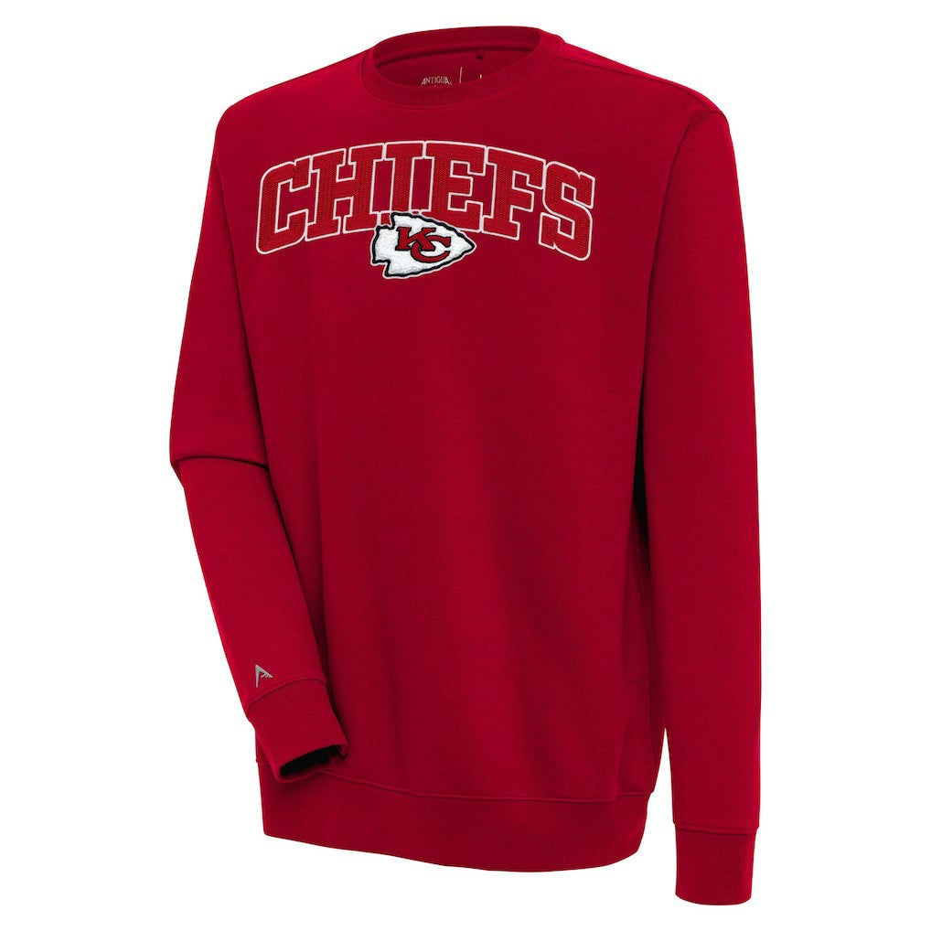 Kansas City Chiefs Antigua Victory Chenille Pullover Sweatshirt Red - NFL