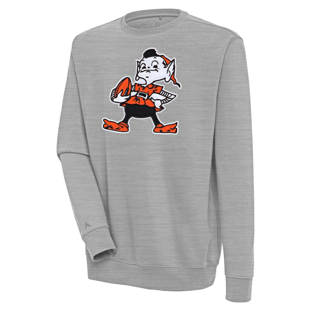 Cleveland Browns Antigua Victory Pullover Sweatshirt Heather Gray - NFL