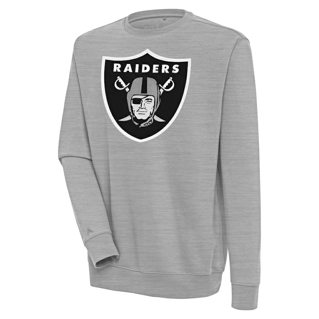Las Vegas Raiders Antigua Victory Pullover Sweatshirt Heather Gray - NFL