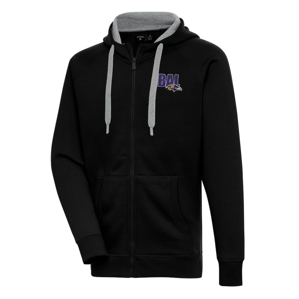 Baltimore Ravens Antigua Victory Full-Zip Hoodie Black - NFL