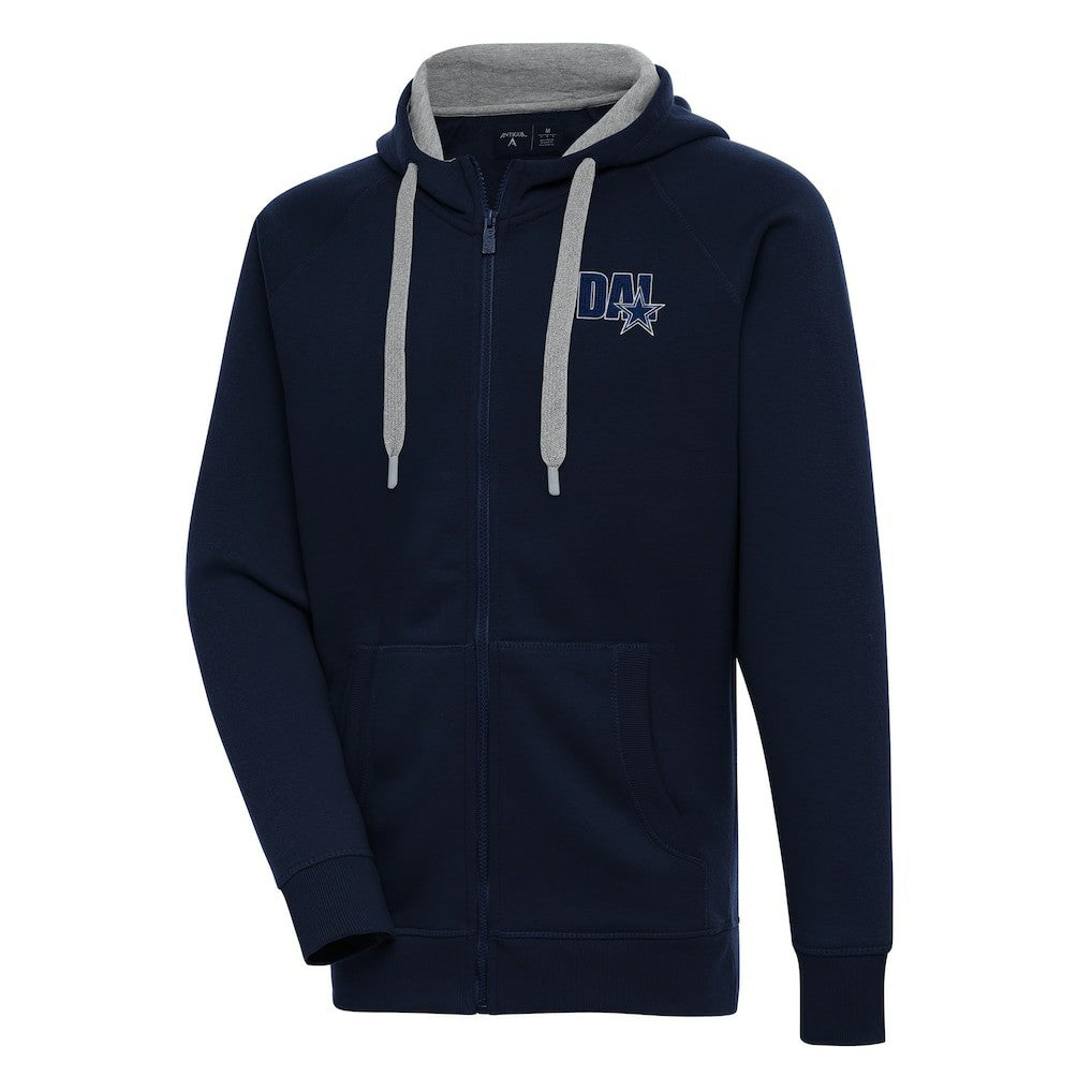 Dallas Cowboys Antigua Victory Full-Zip Hoodie Navy - NFL