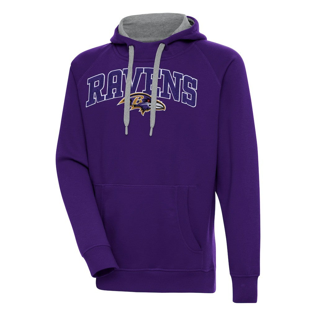 Baltimore Ravens Antigua Victory Pullover Hoodie Purple - NFL
