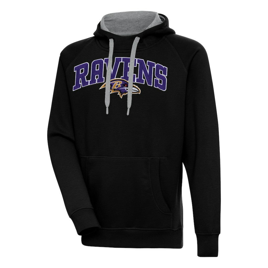 Baltimore Ravens Antigua Victory Pullover Hoodie Black - NFL
