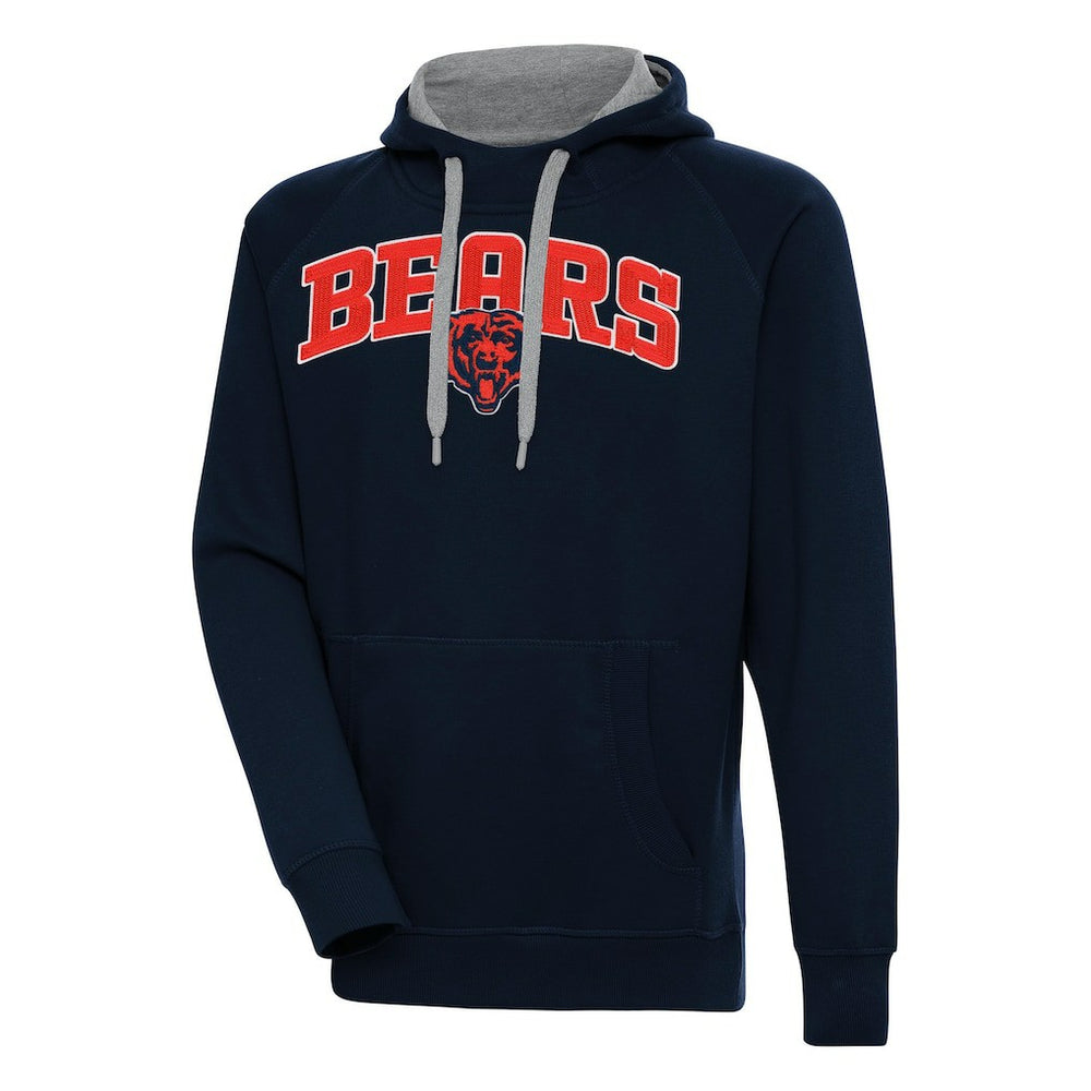 Chicago Bears Antigua Victory Pullover Hoodie Navy - NFL