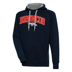 Denver Broncos Antigua Victory Pullover Hoodie Navy - NFL