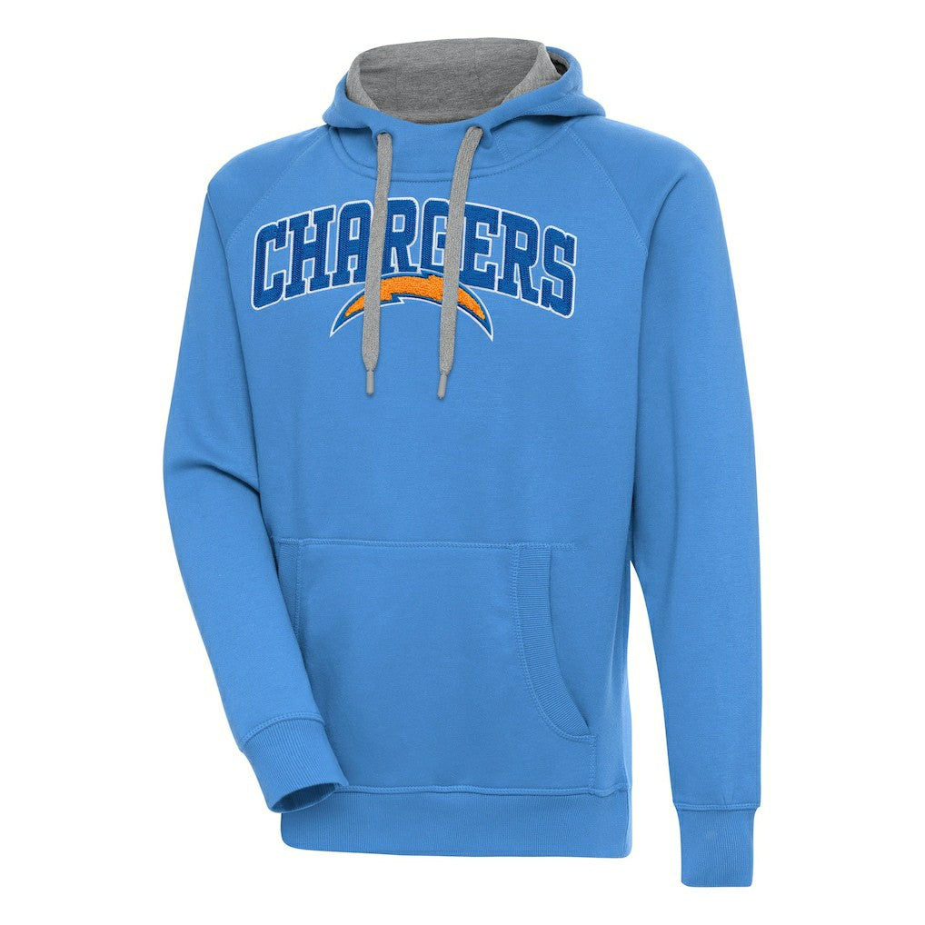 Los Angeles Chargers Antigua Victory Pullover Hoodie Powder Blue - NFL