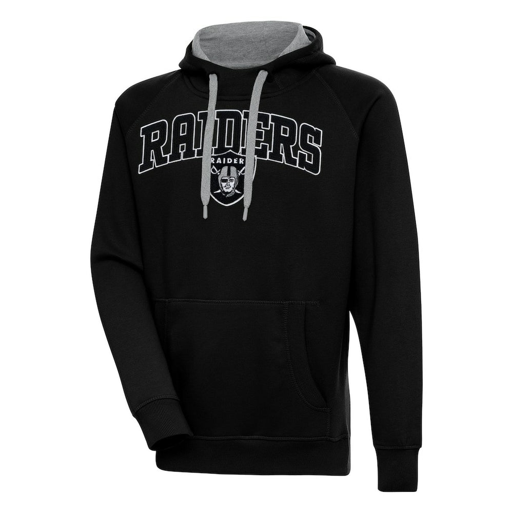 Las Vegas Raiders Antigua Victory Pullover Hoodie Black - NFL