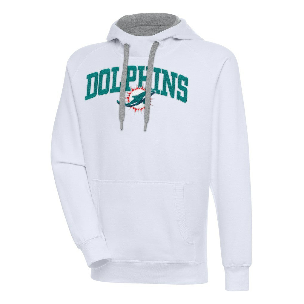 Miami Dolphins Antigua Victory Pullover Hoodie White - NFL