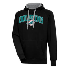 Miami Dolphins Antigua Victory Pullover Hoodie Black - NFL