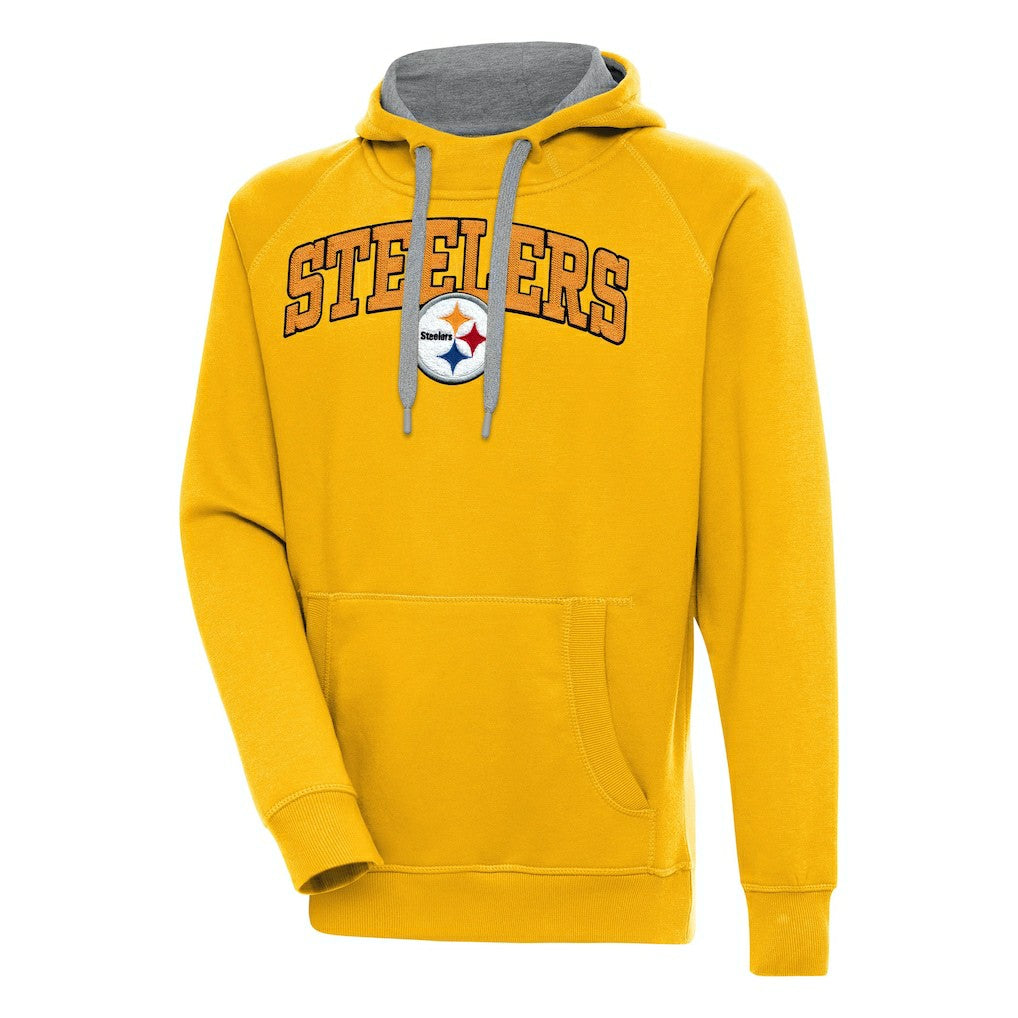 Pittsburgh Steelers Antigua Victory Pullover Hoodie Gold - NFL