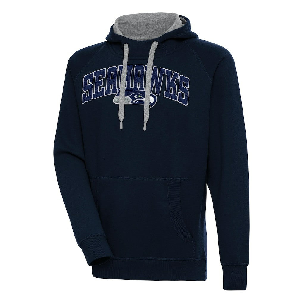 Seattle Seahawks Antigua Victory Pullover Hoodie College Navy - NFL