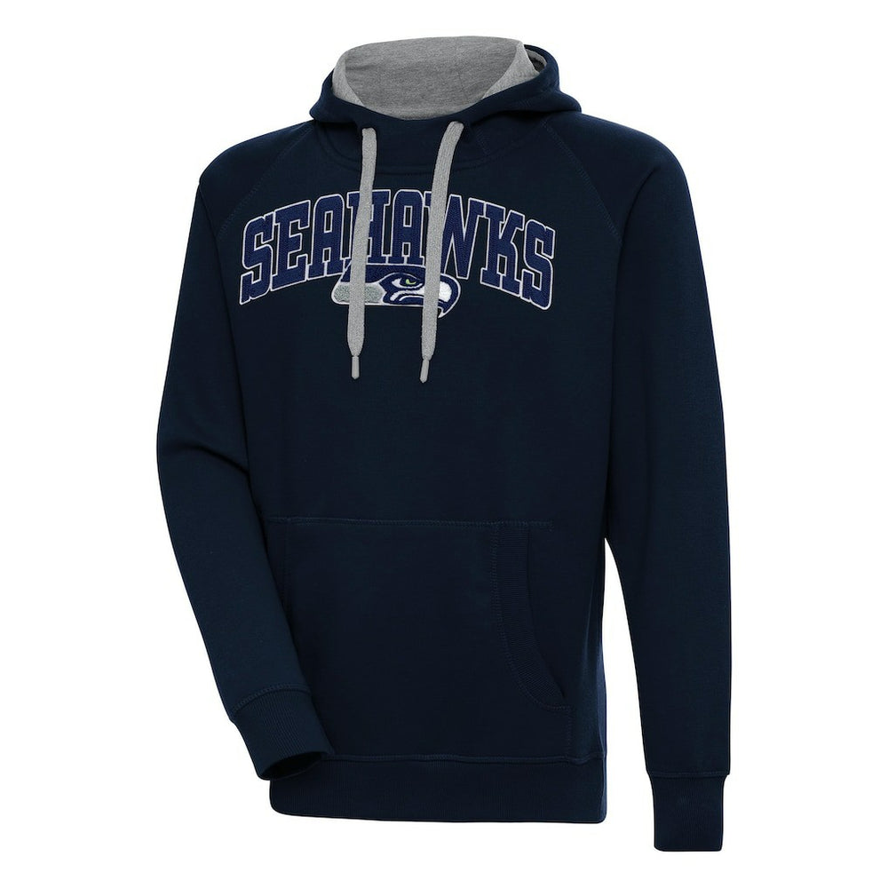 Seattle Seahawks Antigua Victory Pullover Hoodie College Navy - NFL