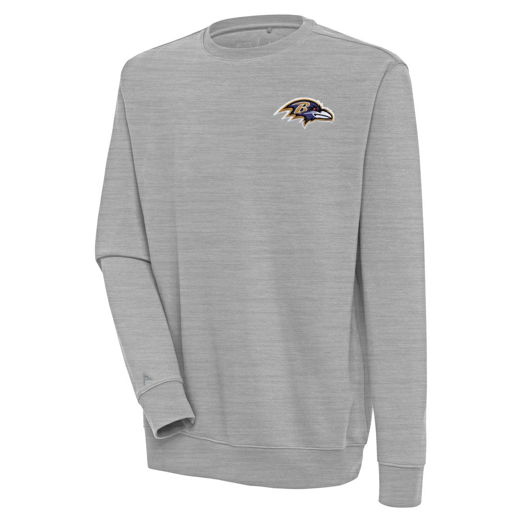 Baltimore Ravens Antigua Victory Pullover Sweatshirt Heather Gray - NFL