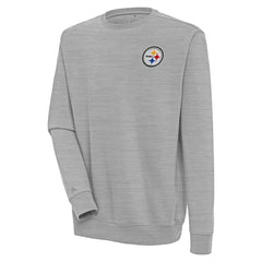 Pittsburgh Steelers Antigua Victory Pullover Sweatshirt Heather Gray - NFL