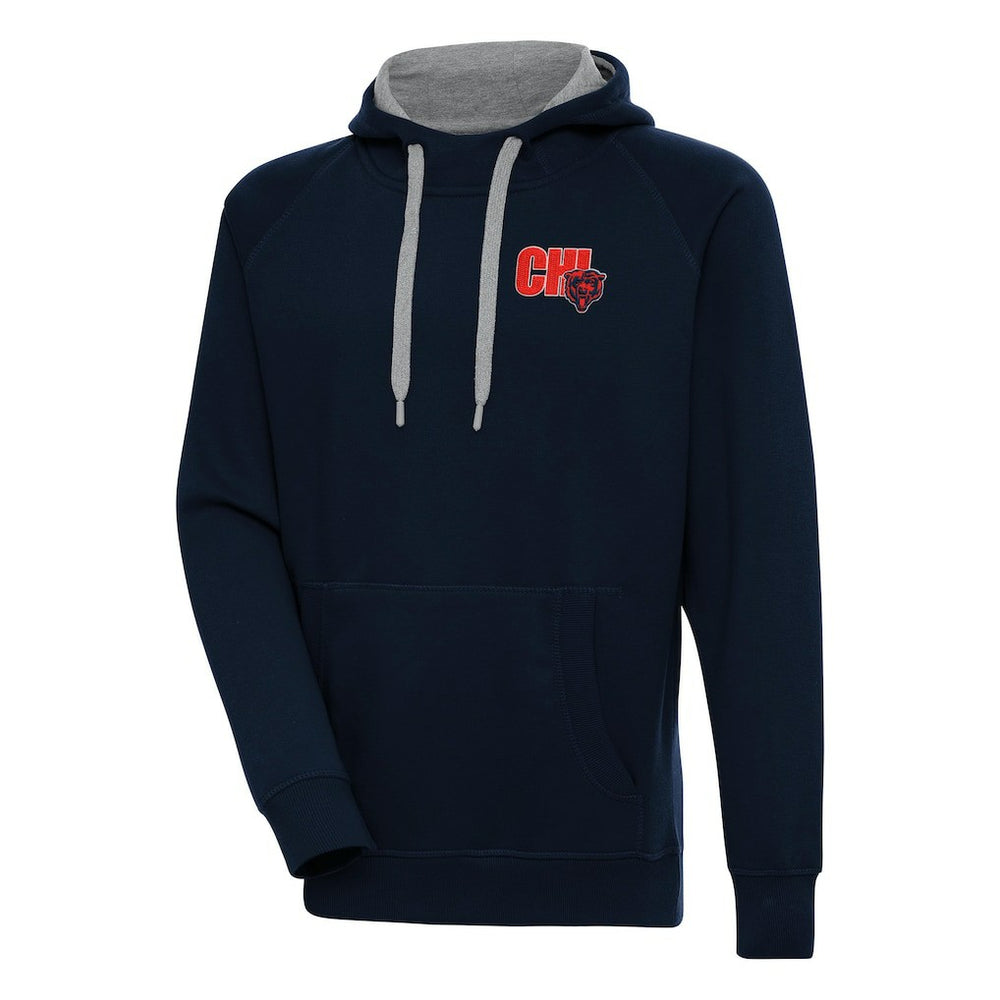 Chicago Bears Antigua Victory Pullover Hoodie Navy - NFL