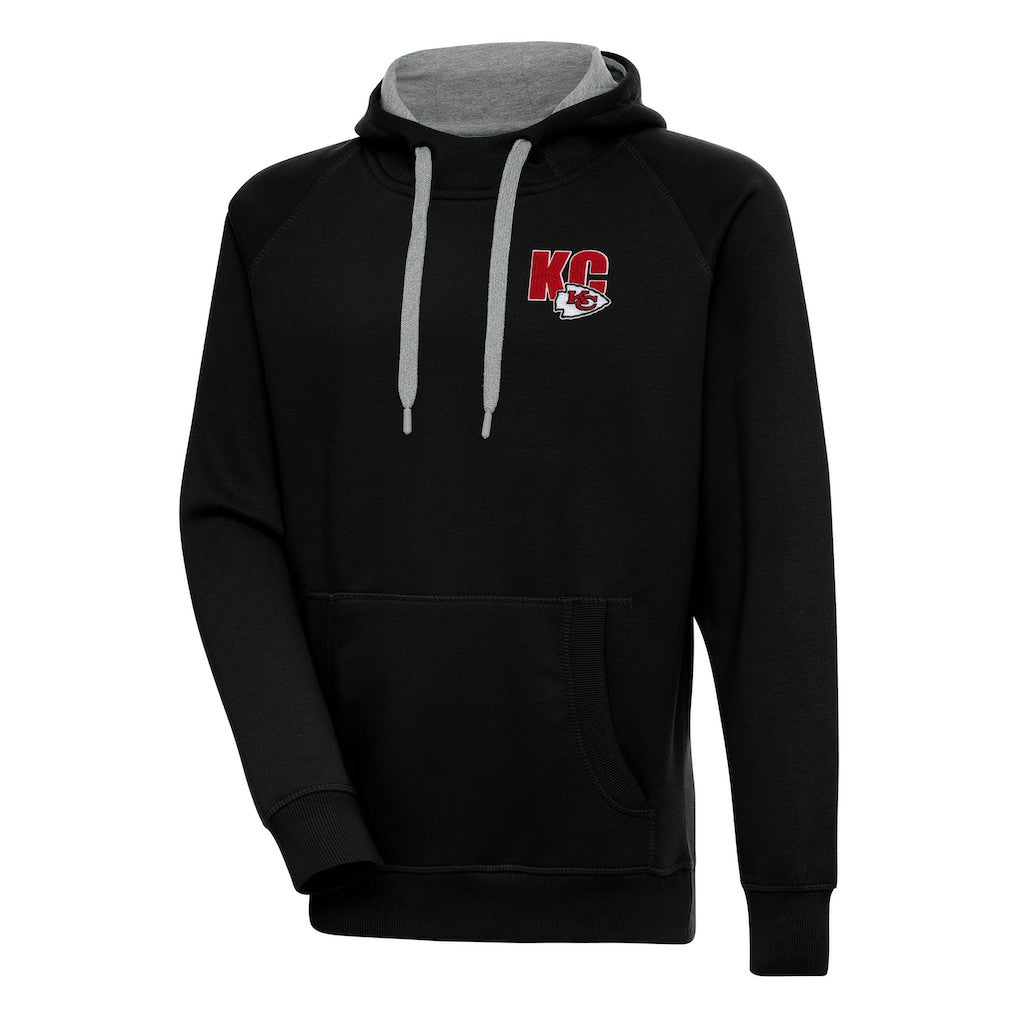 Kansas City Chiefs Antigua Victory Pullover Hoodie Black - NFL
