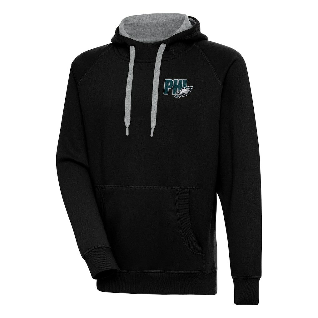 Philadelphia Eagles Antigua Victory Pullover Hoodie Black - NFL