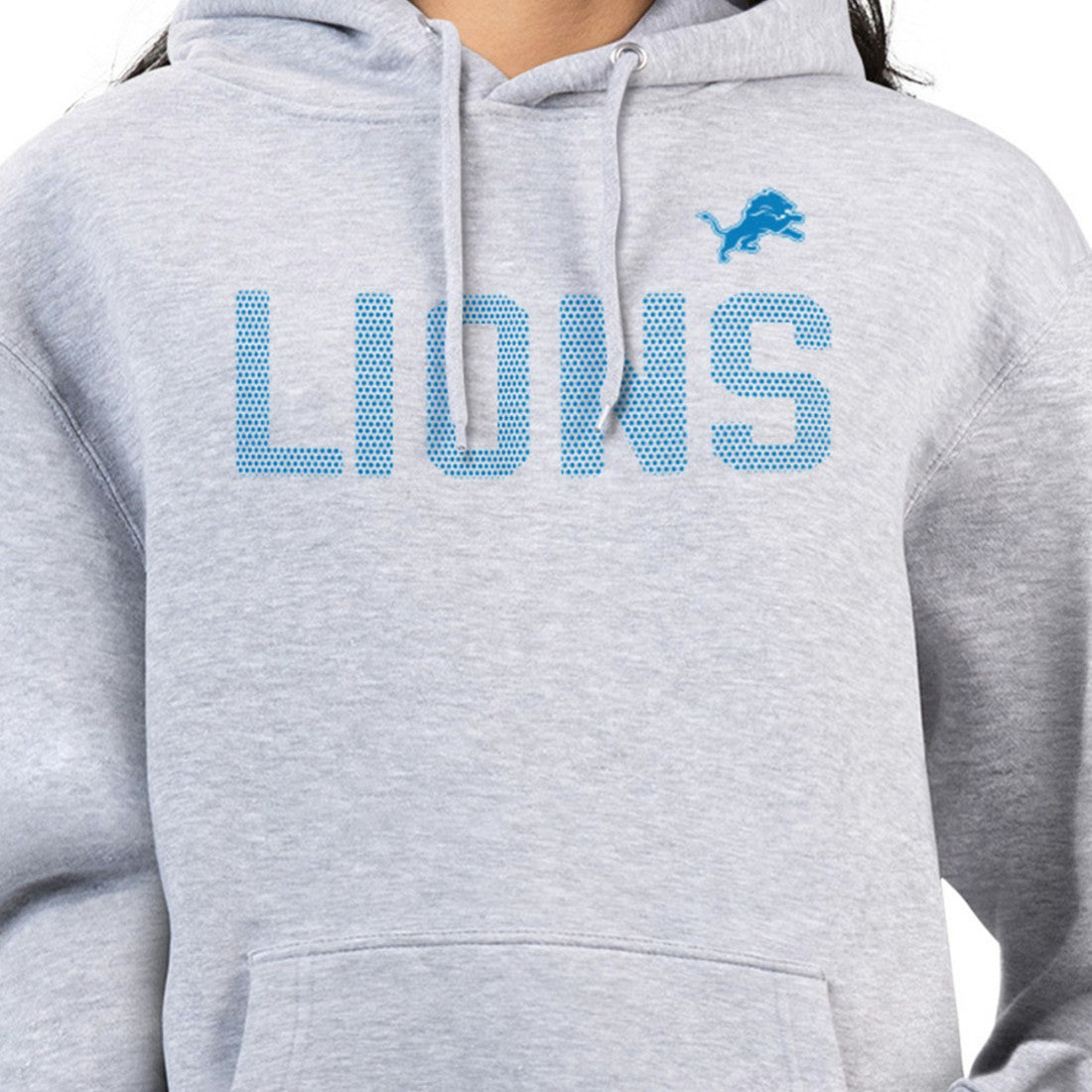 Detroit Lions G-III 4Her by Carl Banks Women's Dot Print Pullover Hoodie Heather Gray - NFL