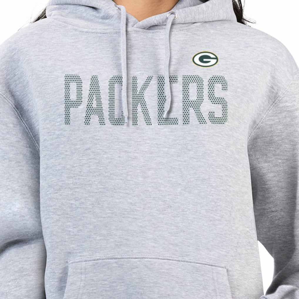 Green Bay Packers G-III 4Her by Carl Banks Women's Dot Print Pullover Hoodie Heather Gray - NFL