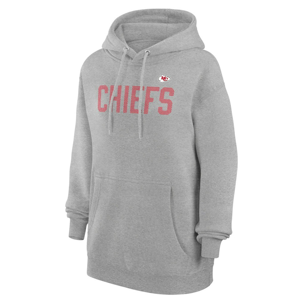 Kansas City Chiefs G-III 4Her by Carl Banks Women's Dot Print Pullover Hoodie Heather Gray - NFL