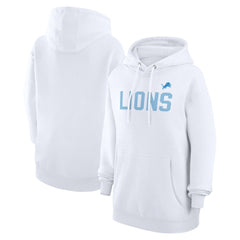 Detroit Lions G-III 4Her by Carl Banks Women's Dot Print Pullover Hoodie White - NFL